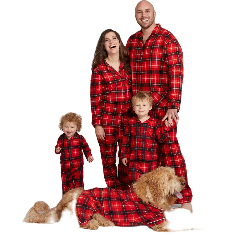 JBEELATE Matching Family Christmas Pajamas Set Red Buffalo Plaid Pjs Couples,Adult,Girls,Baby,Pet | Walmart (US)