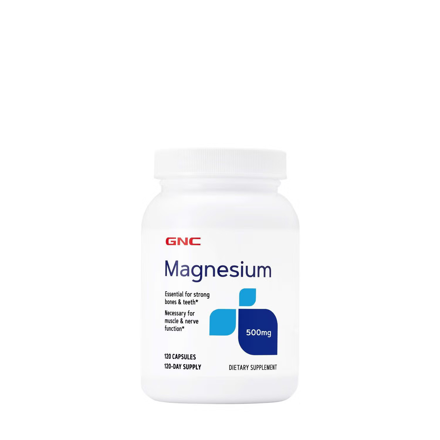 Magnesium Capsules 500mg - 120 Capsules (120 Servings) | GNC