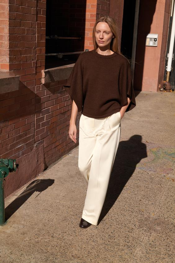 WIDE SLEEVE KNIT JUMPER | Zara US