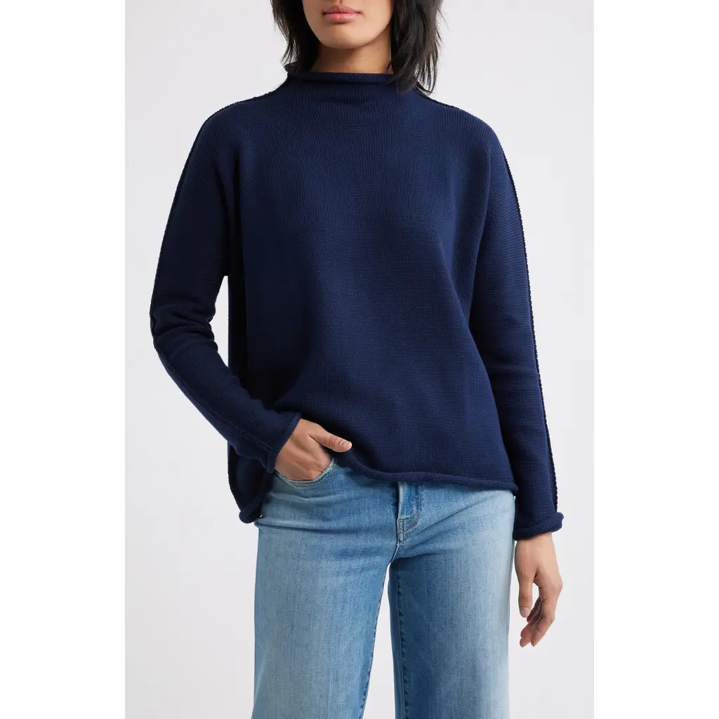 Frank & Eileen Monterey Funnel Neck Sweater in Navy at Nordstrom Rack, Size Medium | Nordstrom Rack