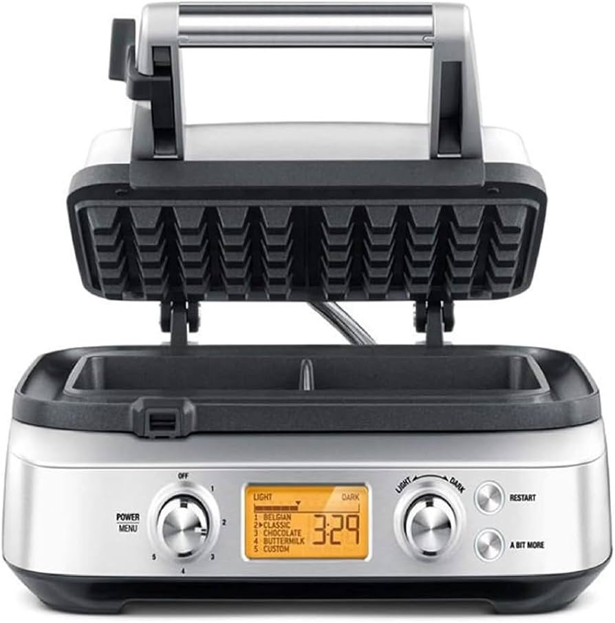 Breville BWM620XL the Smart Waffle Pro 2 Slice Waffle Maker, Brushed Stainless Steel | Amazon (US)