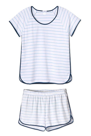 Pima Shorts Set in Marine | LAKE Pajamas