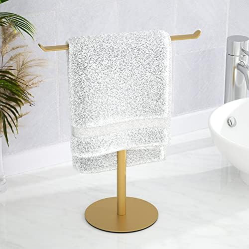 Gold Hand Towel Stand, T-Shape Hand Towel Holder for Bathroom, Display Fingertip Towel Holder Org... | Amazon (US)