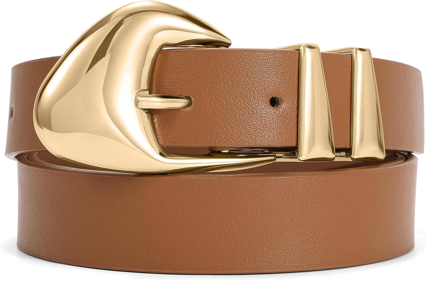 XZQTIVE Women's Leather Belts for Jeans Dress Pants Black Brown Belts for Women Ladies Waist Belt... | Amazon (US)