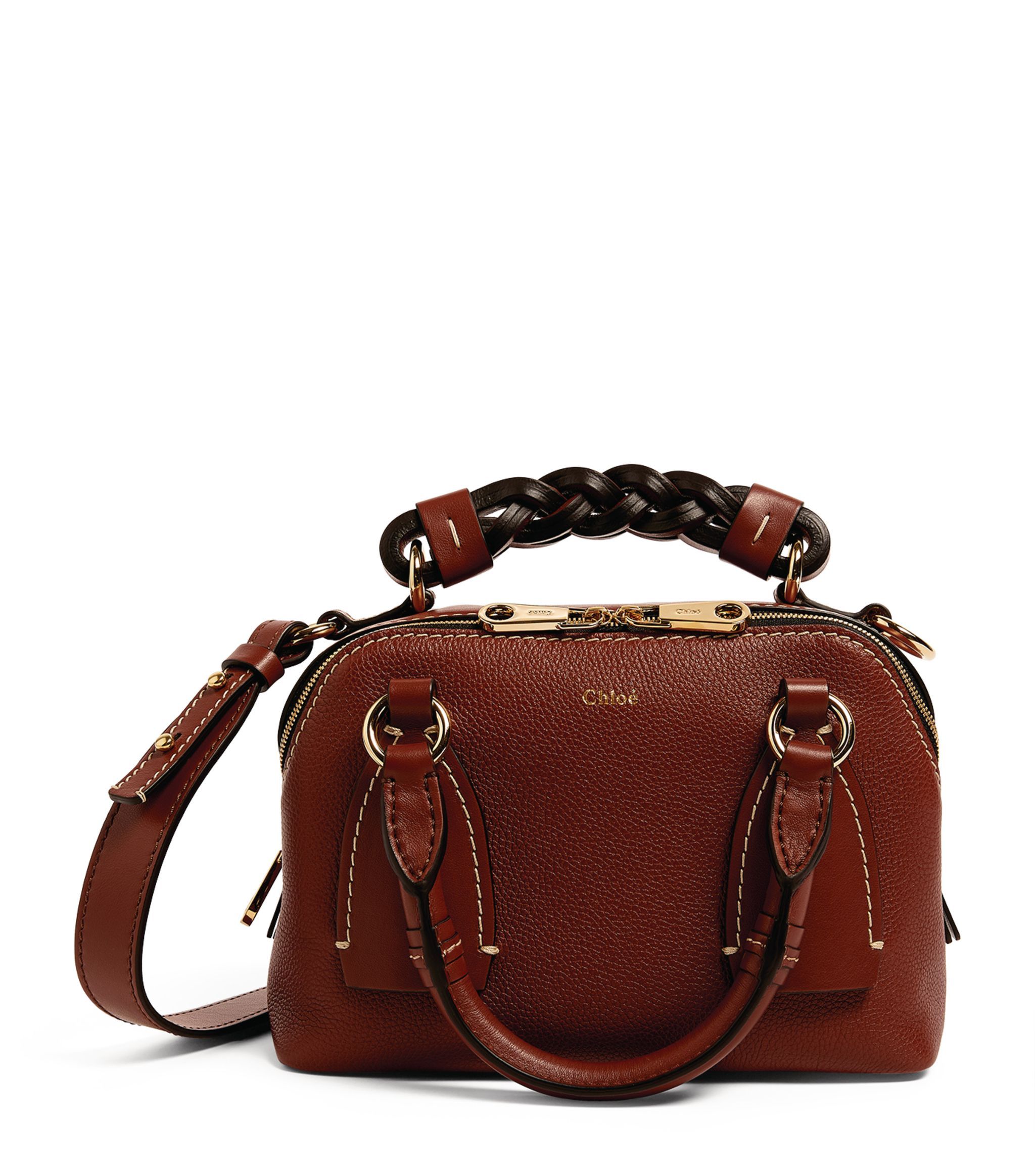 Chloé Small Leather Daria Shoulder Bag | Harrods US | Harrods