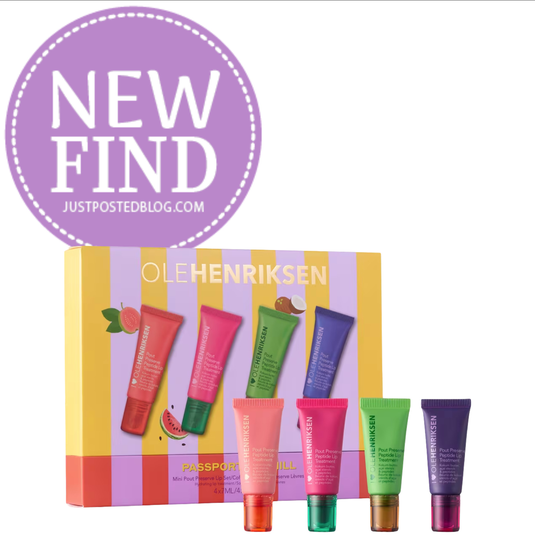 New Ole Henriksen lip balm set!! Mini lip balms are always so cute!! 

 