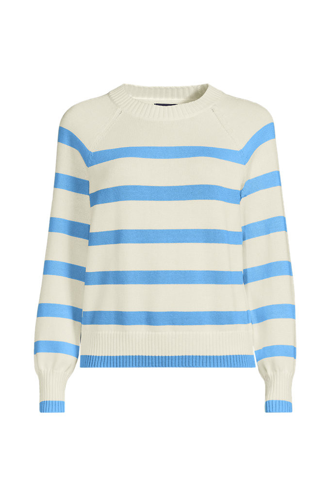 Women's Plus Size Drifter Raglan Sleeve Easy Fit Sweater - Lands' End - Blue - 1X | Lands' End (US)