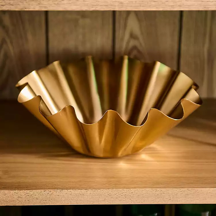 Gold Ruffle Decorative Bowl | Kirklands