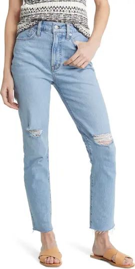 The Perfect High Waist Rip Tapered Jeans | Nordstrom