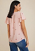 Atwood Heart Flutter Sleeve Blouse | Maurices