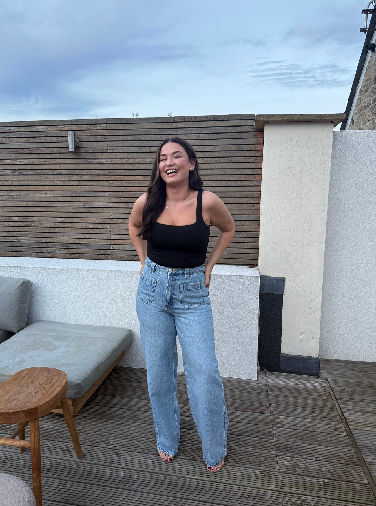 Front pocket jeans and a nice top! Bodysuit is relr.co.uk jade bodysuit. Perfect for classy dinner and drink outfit. Jeans I have linked exact and similar they do sell out fast! I’m wearing 12 here 

#LTKFashionMonth 

#LTKuk #LTKspring