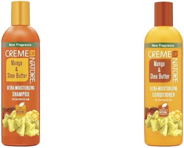 Creme of Nature Mango Shea Shampoo Conditioner Bundle, Ultra Moisturizing for Dry Dehydrated Hair... | Amazon (US)