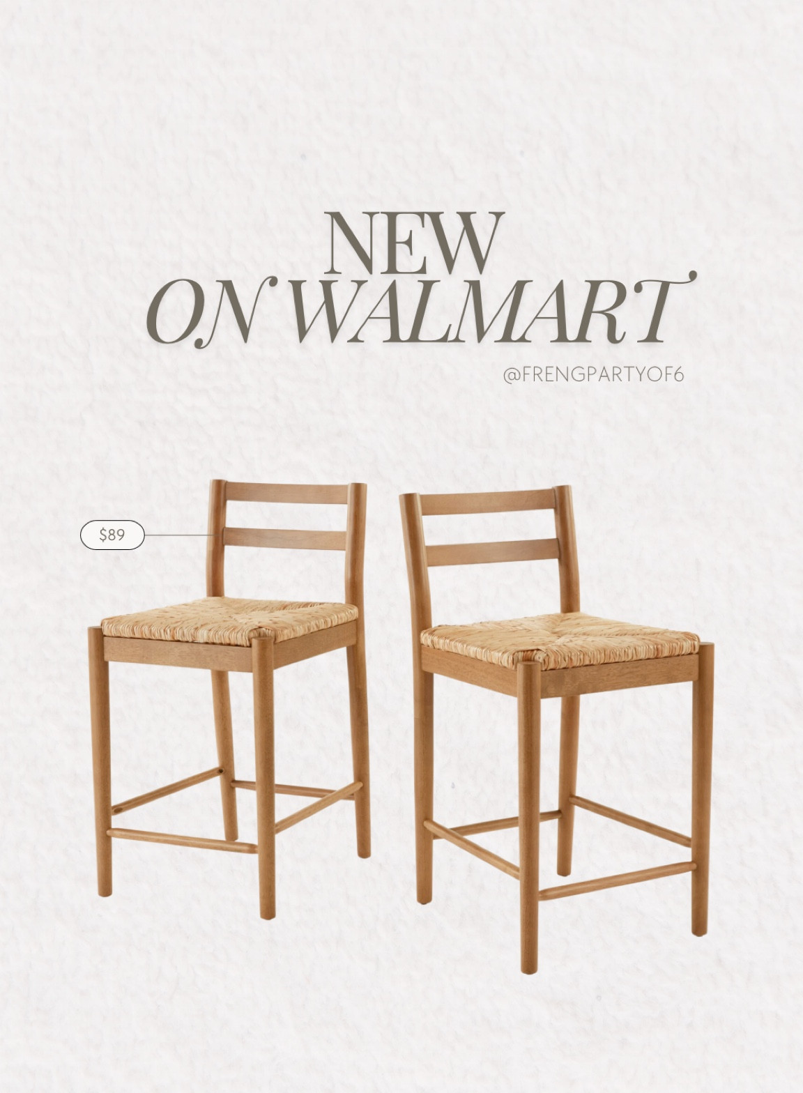 New counter height stools on Walmart! $89 per stool 😍 boujee on a budget, affordable home

#LTKHome #LTKFindsUnder100
