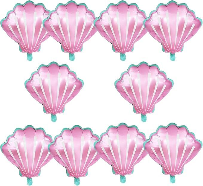 Sea Shells Balloons Multi-color Sea Shells Foil Mylar Balloon for Baby Shower Birthday Ocean Them... | Amazon (US)