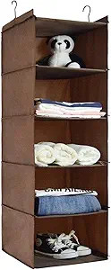 DonYeco 5-Shelf Hanging Storage Closet Organizer, Oxford Rv Storage and Organization for Wardrobe... | Amazon (US)