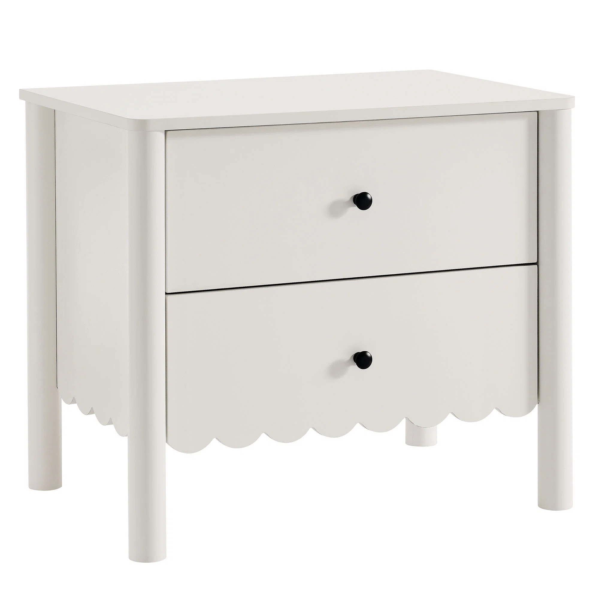 Emmeline Scalloped 2-Drawer Nightstand | Wayfair North America