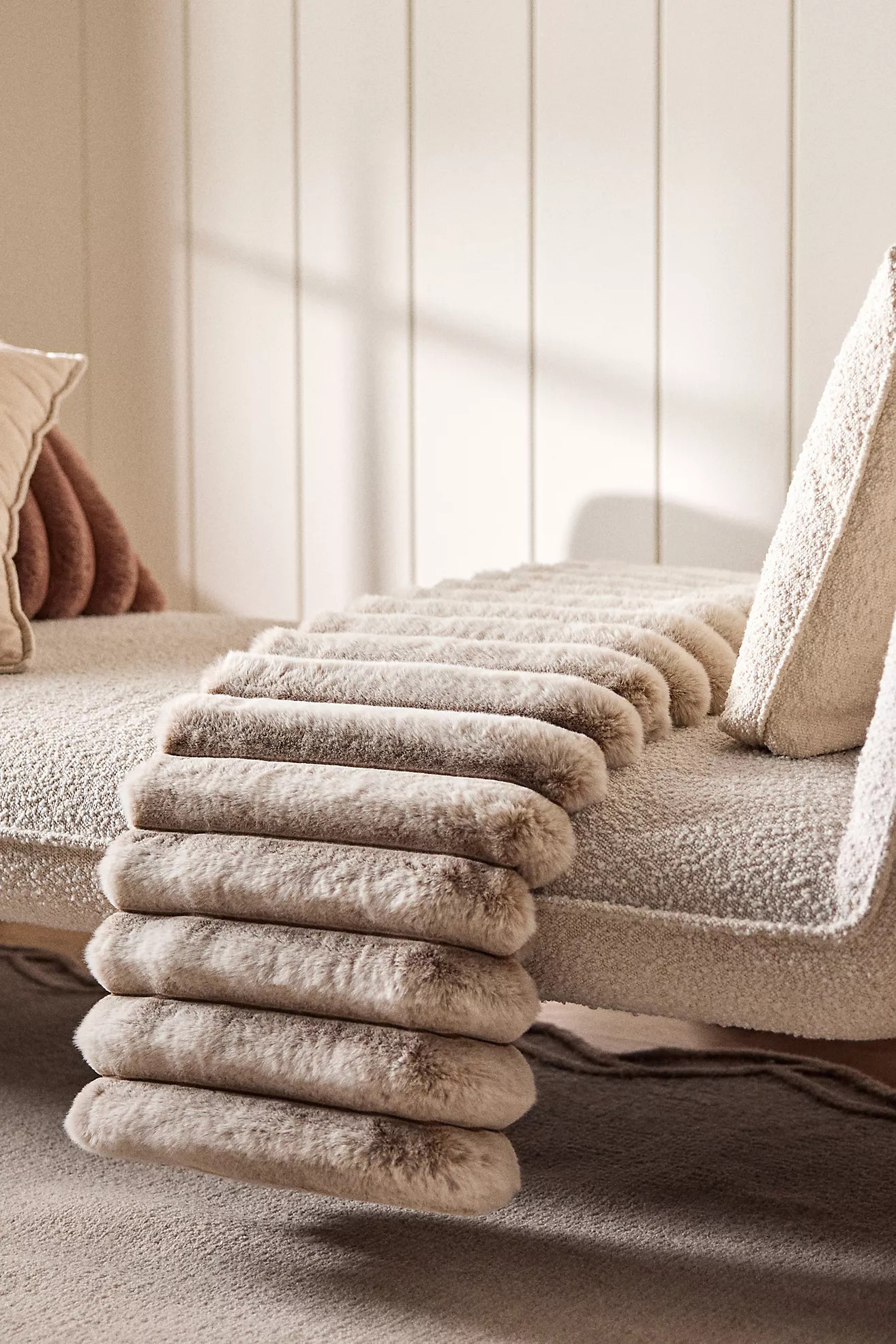 Tipped Puffer Faux Fur Throw Blanket | Anthropologie (US)