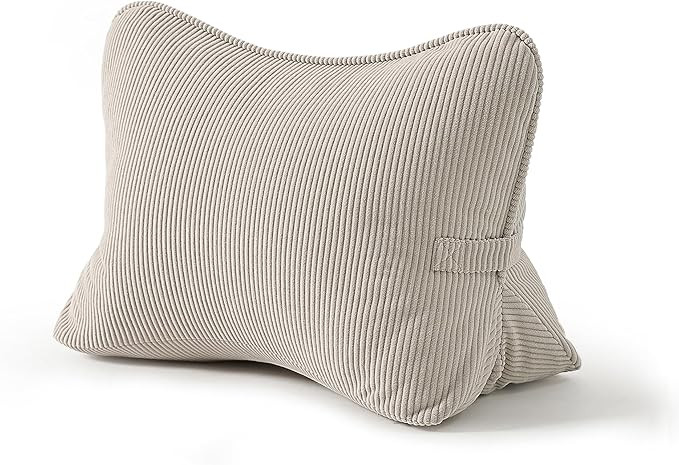 Corduroy Lumbar Support Back Pillow for Watching TV, Relaxing & Gaming, Ergonomic Triangle Suppor... | Amazon (US)