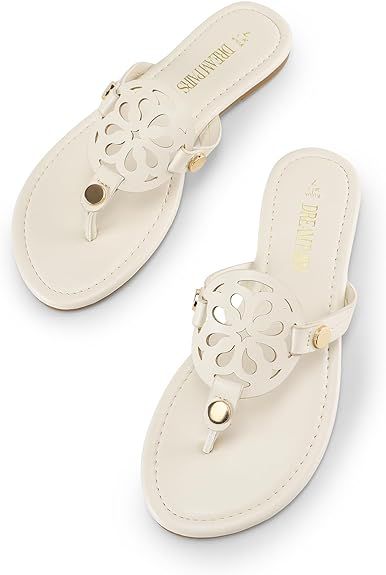 DREAM PAIRS Women's Flip Flops Comfortable Soft Cushion Slide Slip on Summer Beach Thong Flat San... | Amazon (US)