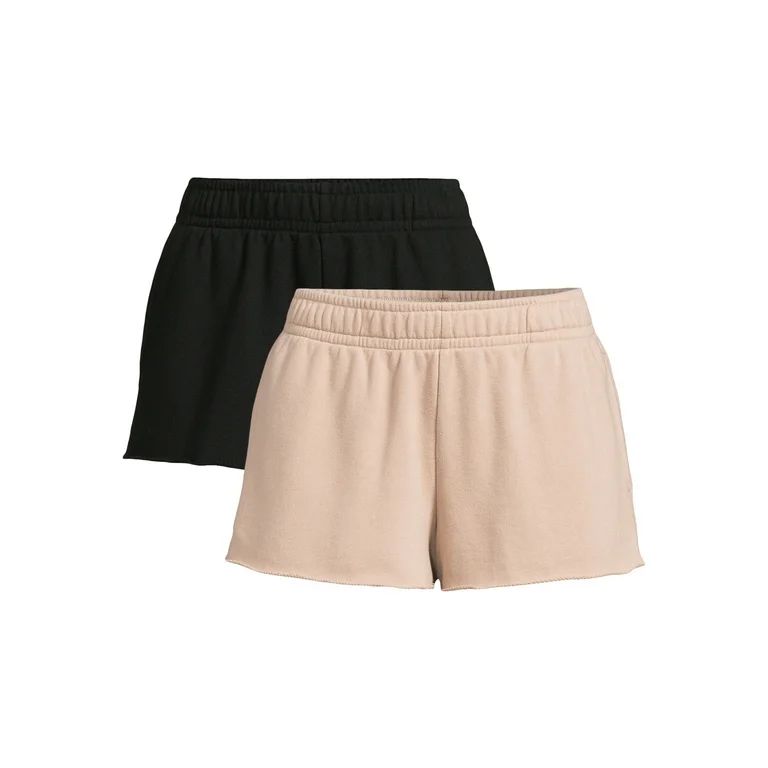 No Boundaries Juniors French Terry Cloth Shorts, 2.5" Inseam, 2-Pack, Sizes XS-XXXL | Walmart (US)