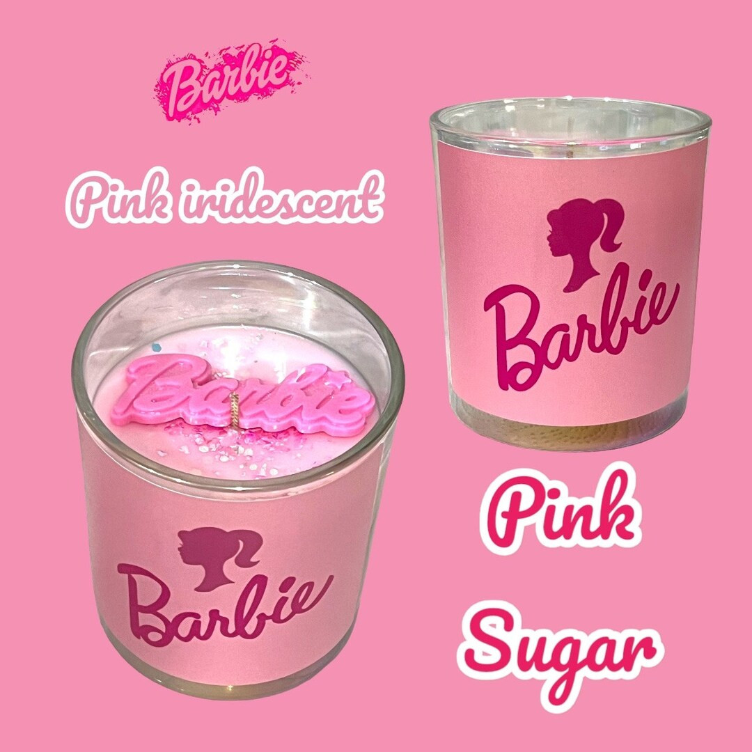 BARBIE inspired Soy iridescent Candle | Pink Sugar  scented  | soy candles | Barbie movie  access... | Etsy (US)