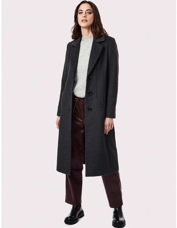 City Chic Long Wool Coat | Bernardo Fashions