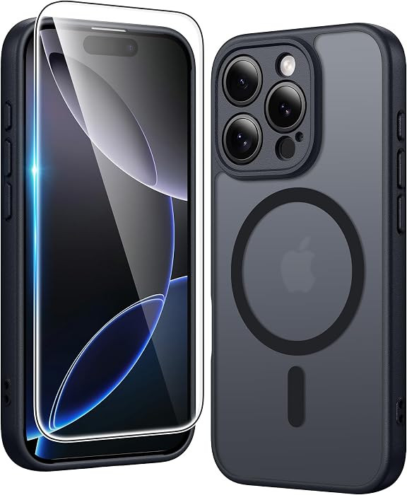 FNTCASE for iPhone 16 Pro Case: Matte Magnetic Phone Cases with Screen Protector Compatible with ... | Amazon (US)