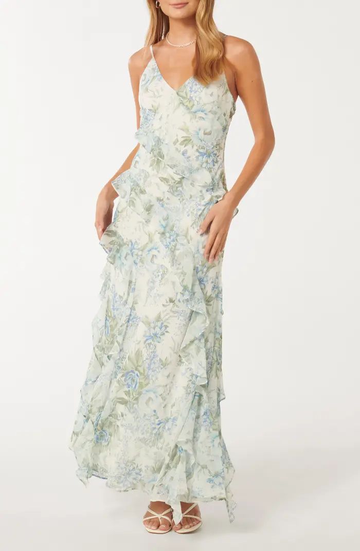 Poppy Floral Ruffle Maxi Dress | Nordstrom