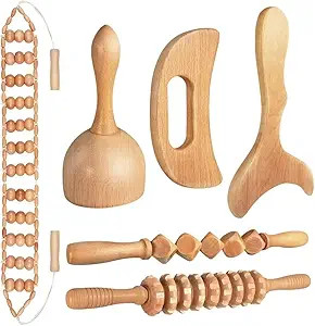 10-in-1 Wood Therapy Massage Tools Gua Sha Wooden Massager for Body Shaping Massage Tool Set Wood... | Amazon (US)
