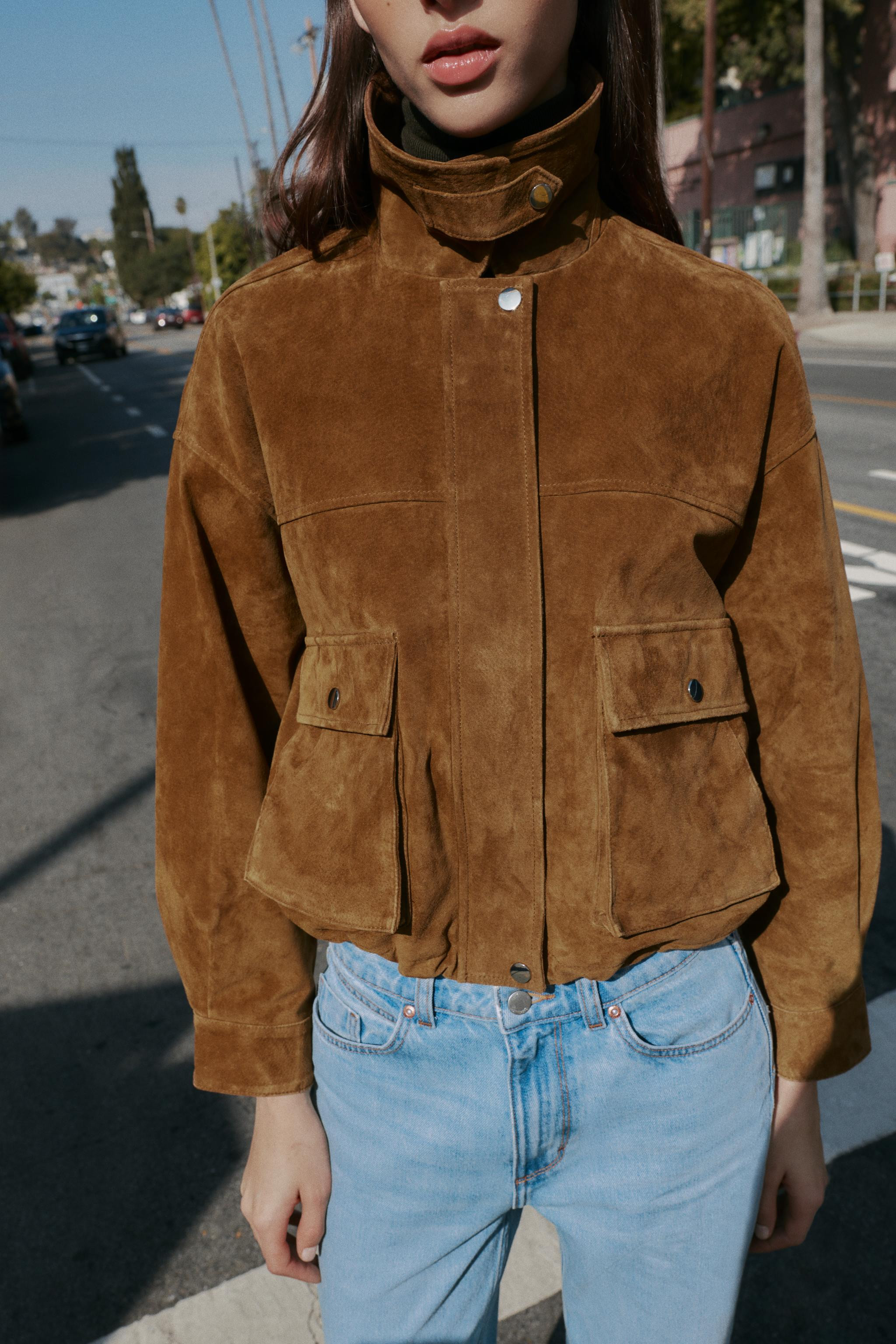 100% LEATHER BOMBER JACKET | Zara US