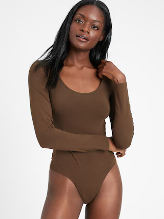 Scoop-Neck Thong Bodysuit | Banana Republic (US)