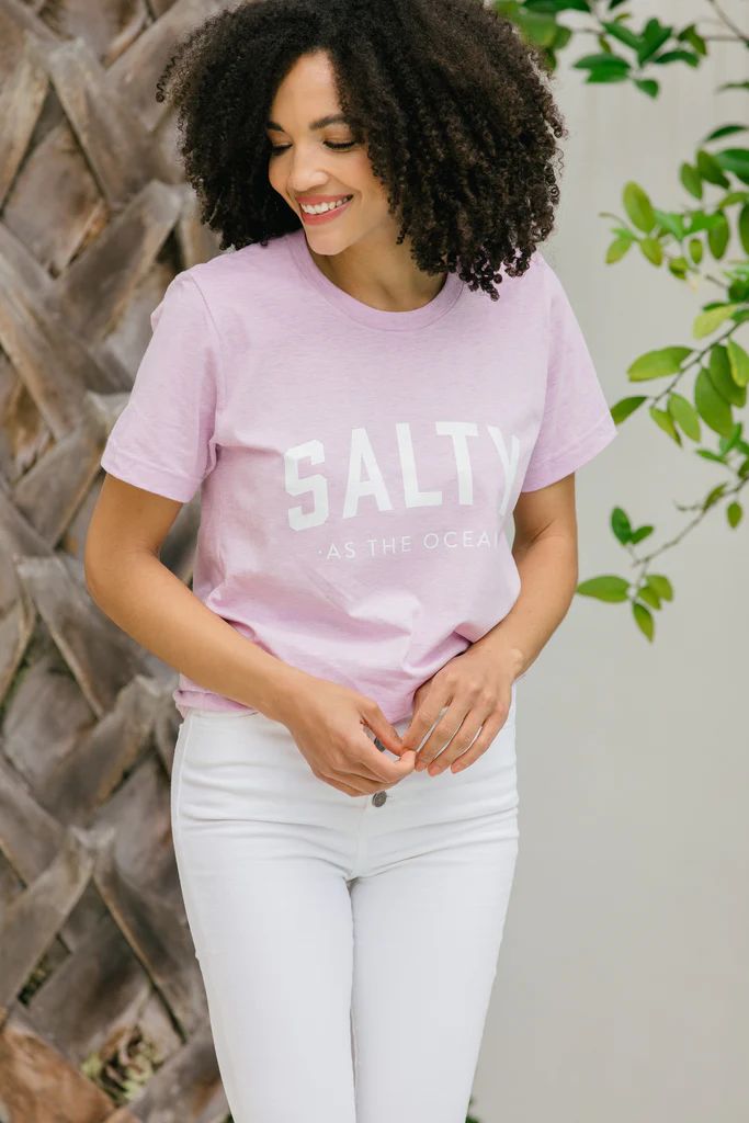 Salty As The Ocean Purple Graphic Tee | The Mint Julep Boutique