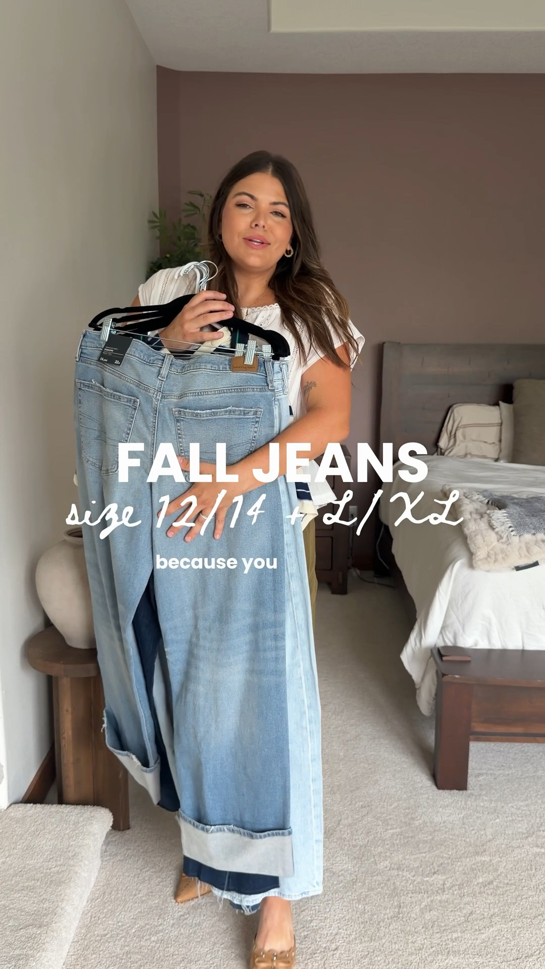Highly anticipated fall American Eagle Jean haul is HERE! Grateful to be postpartum so we can try some jeans on together again 🥹
@ae 

#midsize #size14 #falloutfit #dress #teacher midsize fall outfit, old navy fall haul, midsize mom friendly size 14

#LTKSeasonal #LTKSaleAlert #LTKMidsize