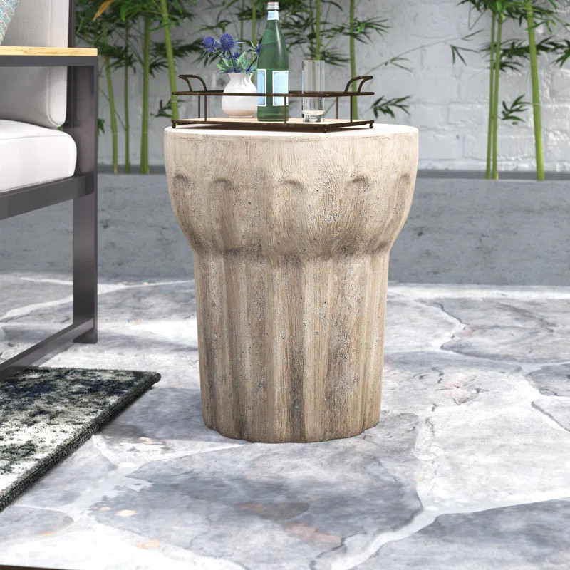 Tanya Concrete Outdoor Side Table | Wayfair North America