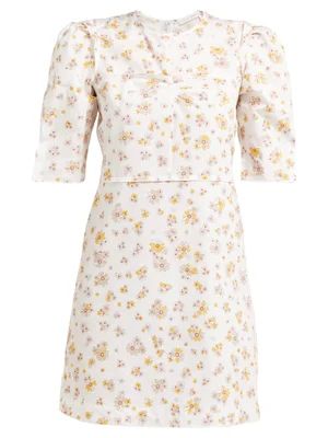 Puffed-sleeve floral-print cotton mini dress | Matches (US)