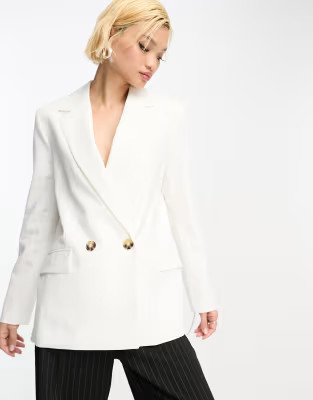 Bershka oversized blazer in white | ASOS (Global)