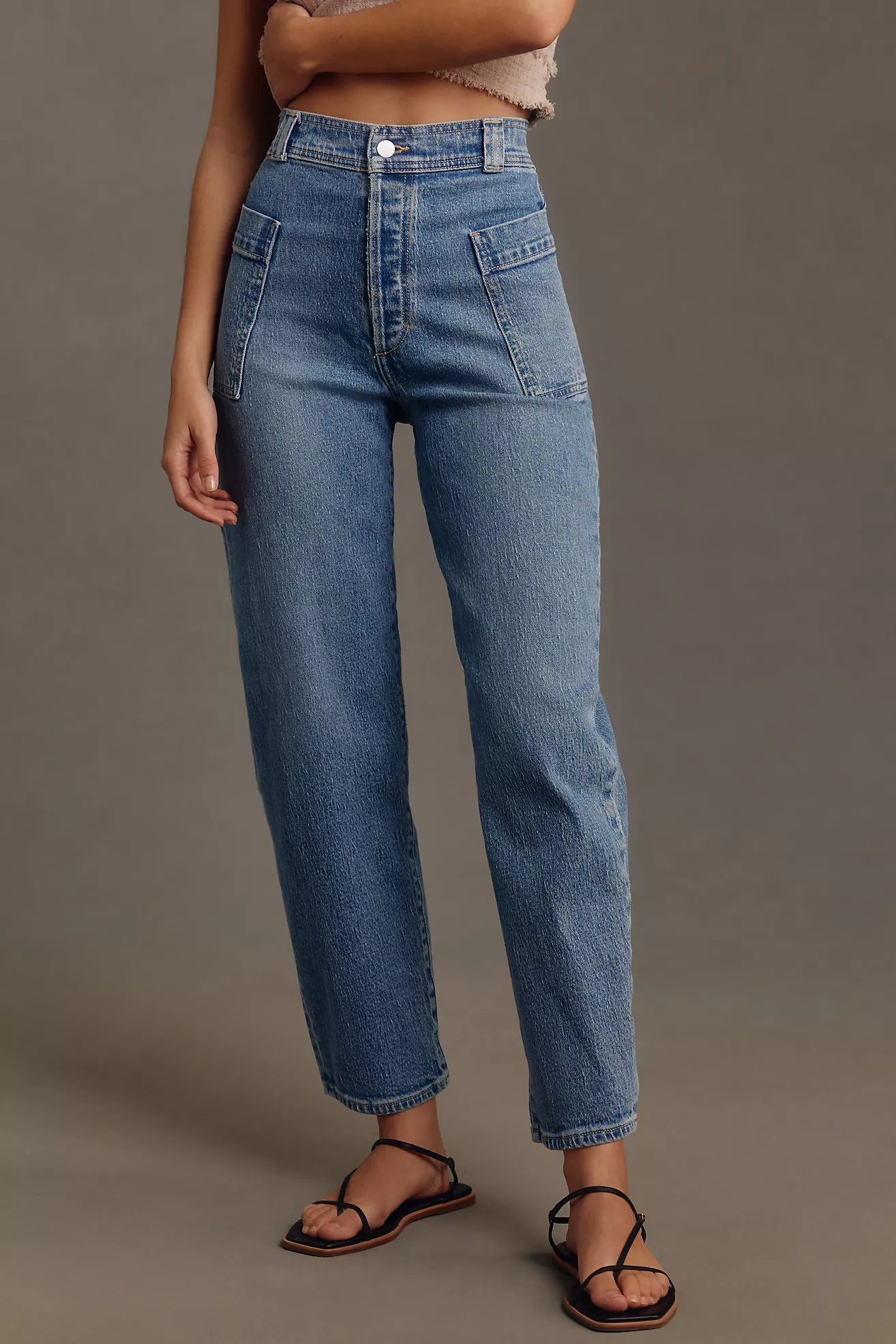 Joe's Jeans Pheobe Patch Pocket High-Rise Tapered Jeans | Anthropologie (US)