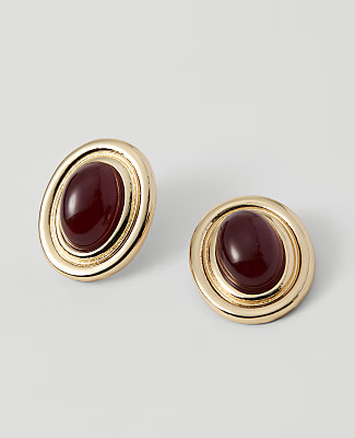 Ann Taylor Oval Stone Stud Earrings | Ann Taylor