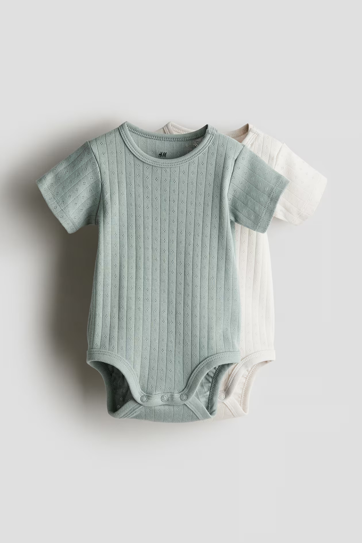 2-pack pointelle bodysuits | H&M (UK, MY, IN, SG, PH, TW, HK)