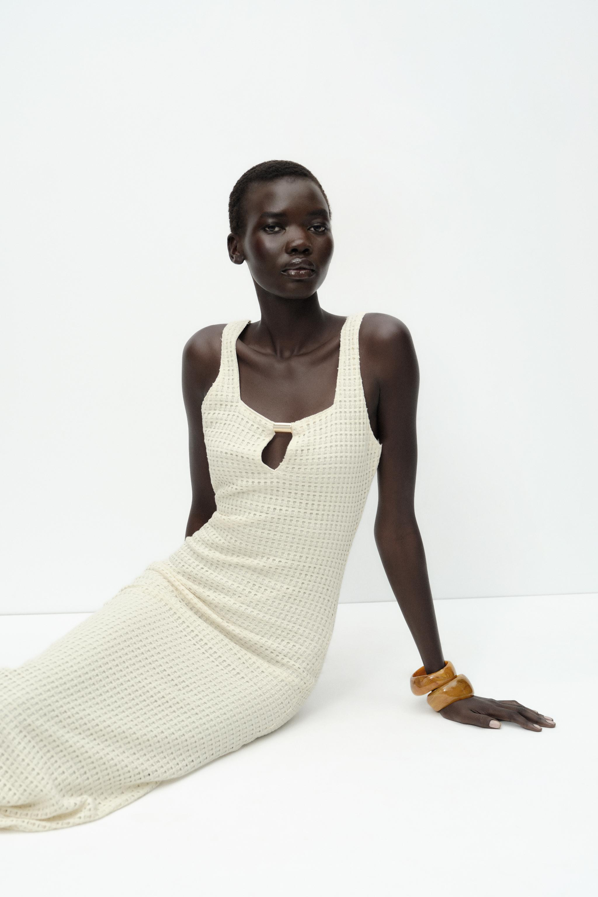 CROCHET MIDI DRESS | Zara UK