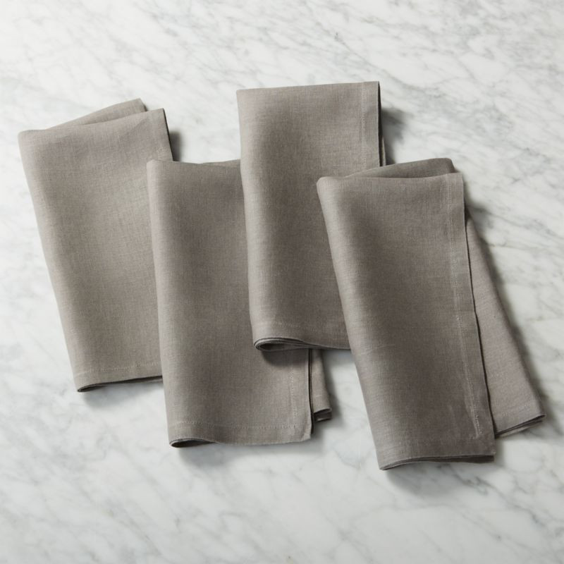 Set of 4 Bolt Grey Linen NapkinsCB2 Exclusive In stock and ready to ship.ZIP Code 55401Change Zip... | CB2