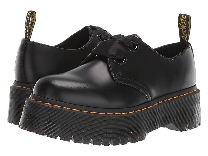 Dr. Martens Holly Quad Retro (Black Buttero) Women's Shoes | Zappos