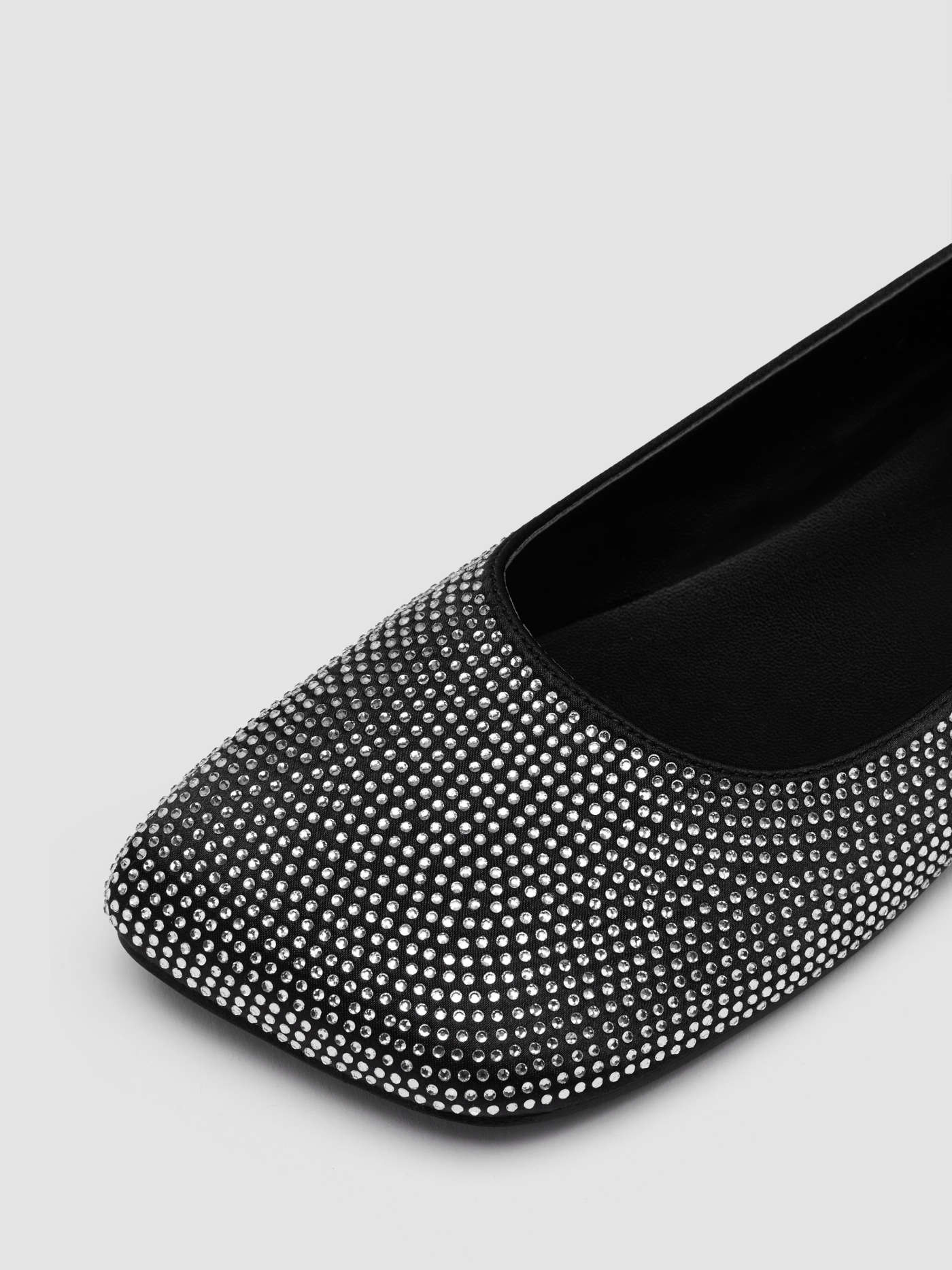 RHINESTONE SQUARE TOE MARY JANE FLATS For Date Music Festival/Live House Party/Clubbing | Cider