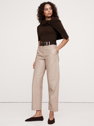 Ribbed Elbow-Sleeve T-Shirt | Banana Republic (US)