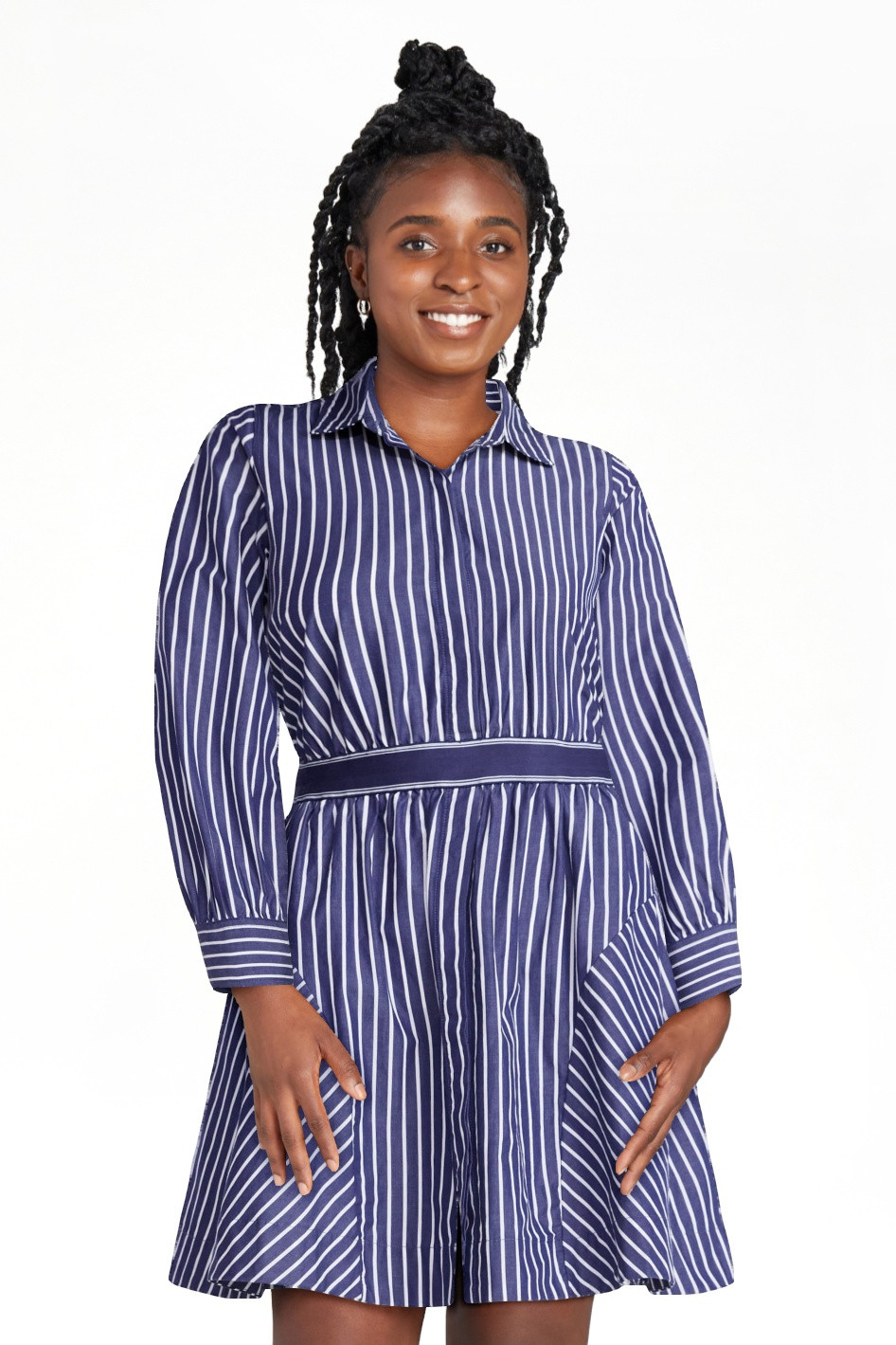 Free Assembly Women's Cotton Mini Shirtdress with Long Sleeves, Sizes XS- XXL | Walmart (US)