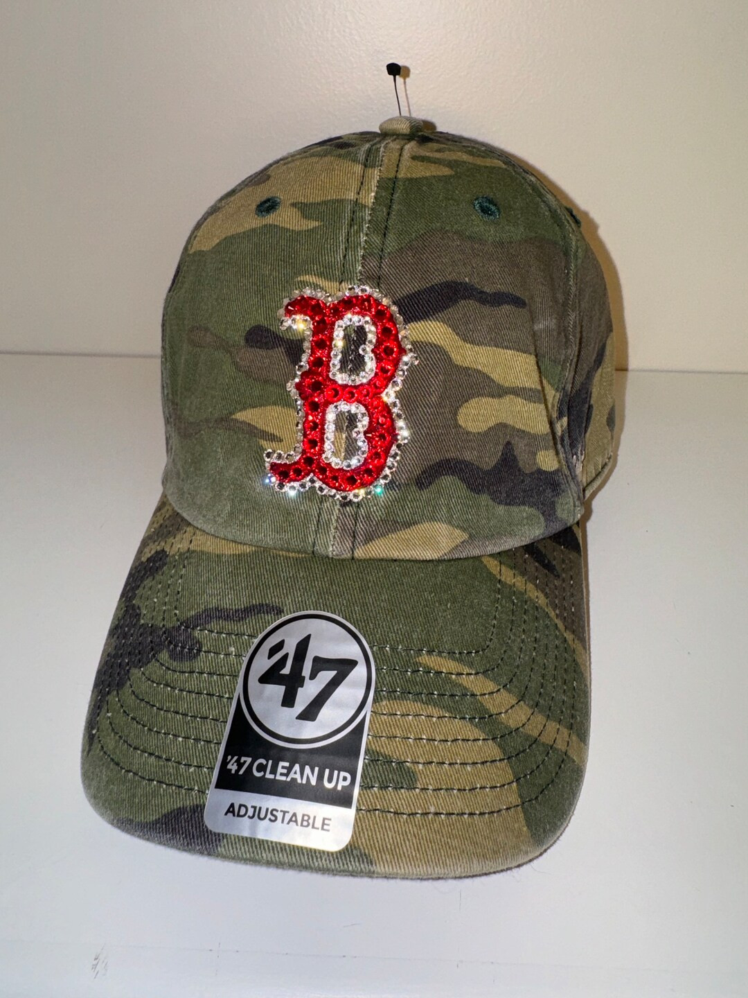 Swarovski Crystal Bling Boston Red Sox Adjustable Camo Hat - Etsy | Etsy (US)
