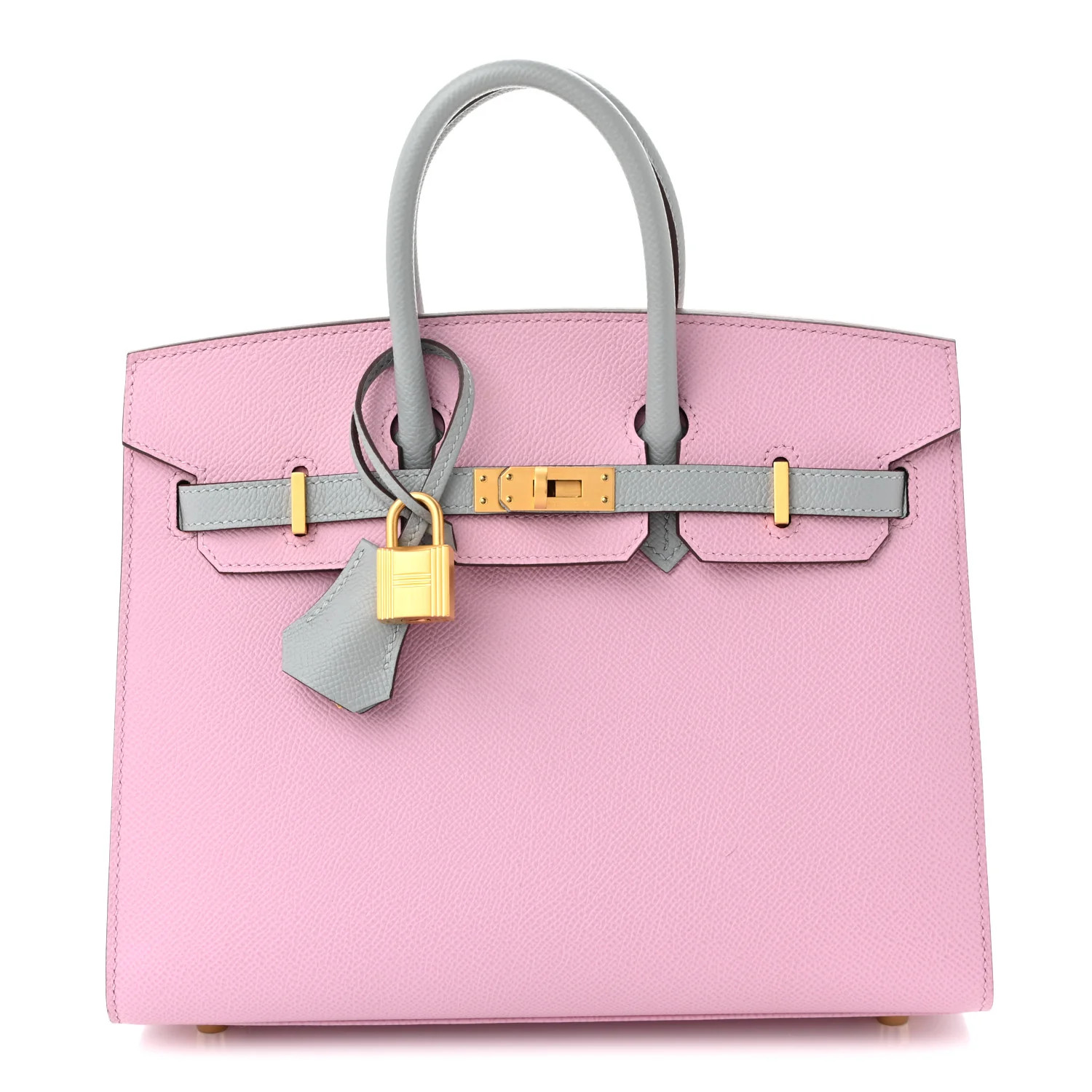 Hermes Epsom Horseshoe Birkin Sellier 25 Mauve Sylvestre Gris Mouette 1884038 | FASHIONPHILE (US)