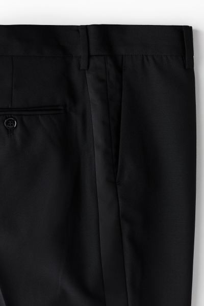 Slim Fit Tuxedo Pants - Regular waist - Long - Black - Men | H&M US | H&M (US + CA)