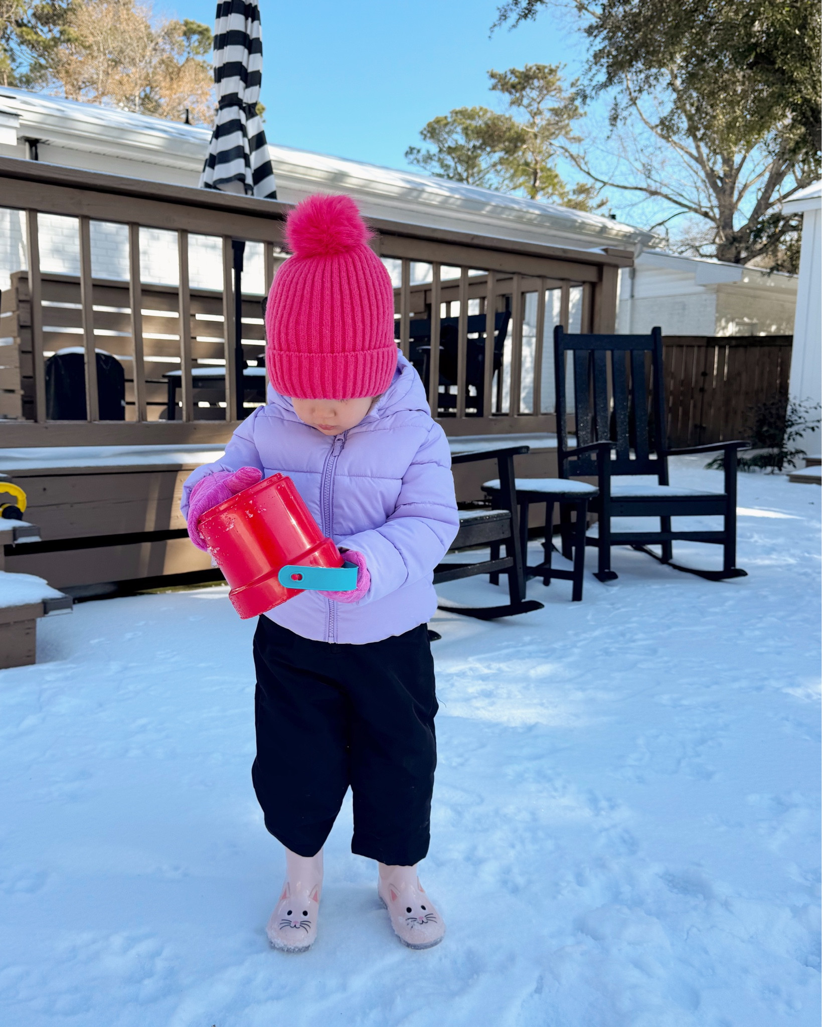 Snow day ☃️ thank goodness for the toddler cold weather clothes we  bought last minute from target and old navy 

#LTKFamily #LTKBaby #LTKKids