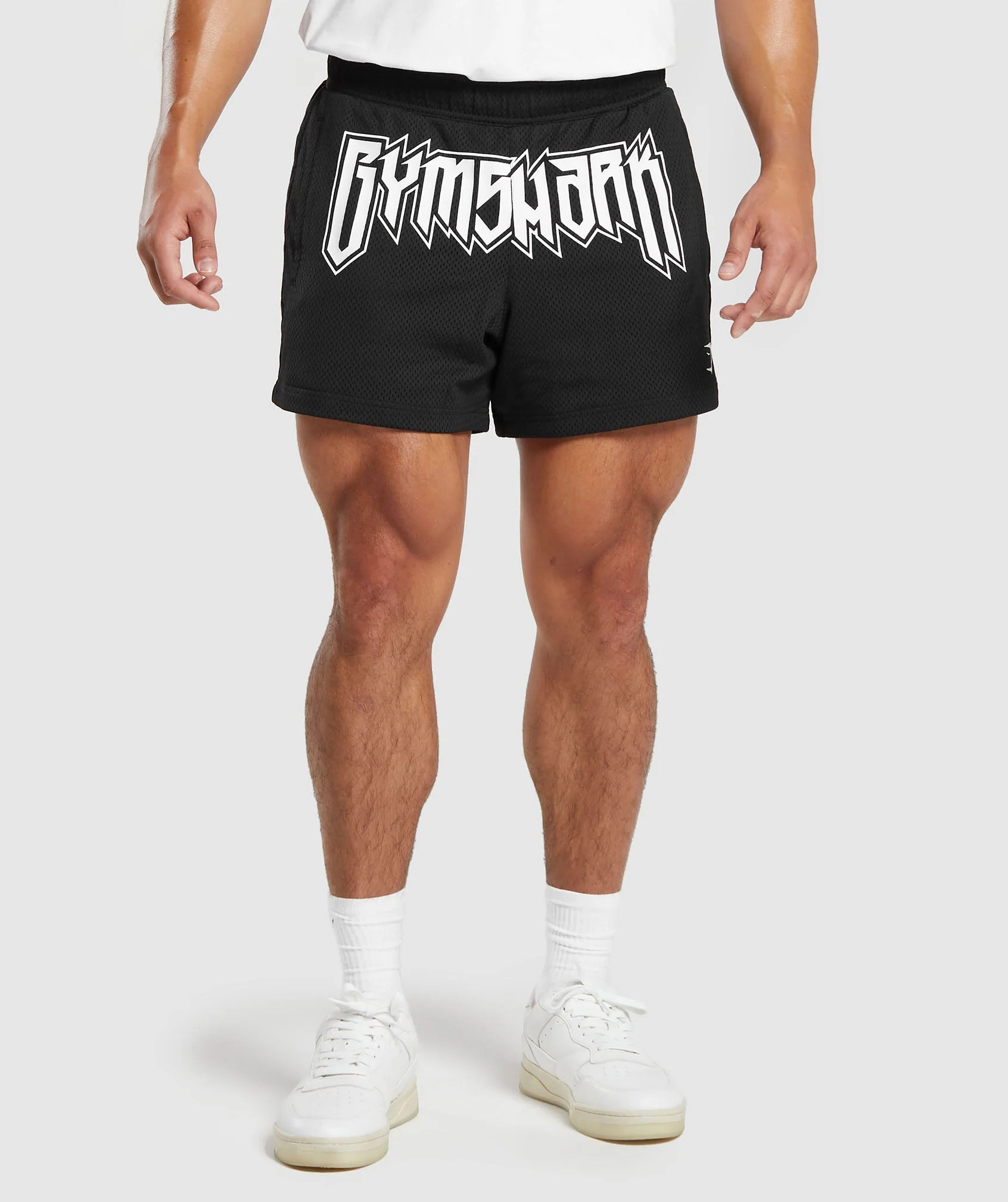 Gymshark Wordmark Mesh 5" Shorts - Black | Gymshark US